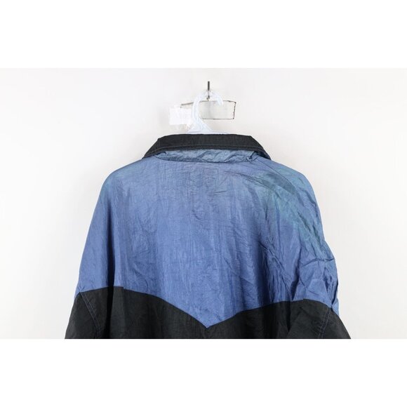 Vtg 90s Pierre Cardin Mens Large Spell Out Color Block Lined Windbreaker Jacket - Picture 12 of 13